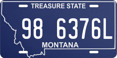 MT license plate 986376L