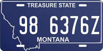 MT license plate 986376Z