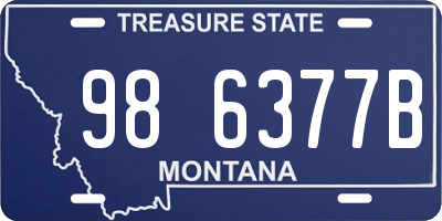 MT license plate 986377B