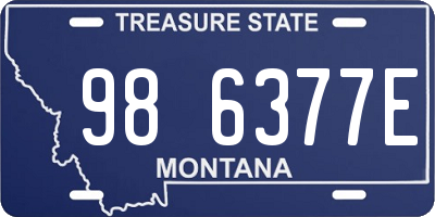 MT license plate 986377E