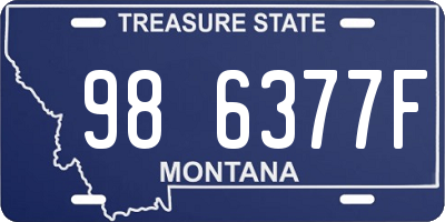 MT license plate 986377F