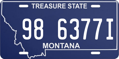 MT license plate 986377I