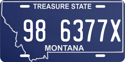 MT license plate 986377X