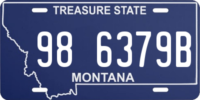 MT license plate 986379B