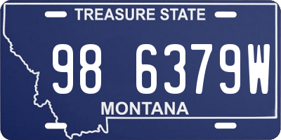 MT license plate 986379W