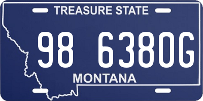MT license plate 986380G