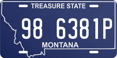 MT license plate 986381P