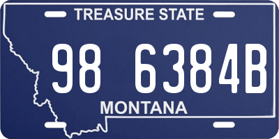 MT license plate 986384B