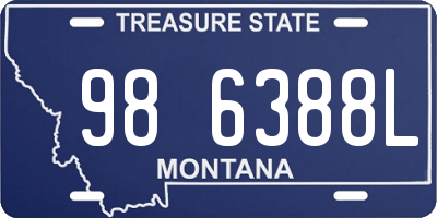 MT license plate 986388L