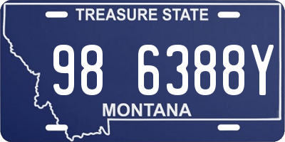 MT license plate 986388Y