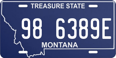 MT license plate 986389E