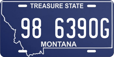 MT license plate 986390G