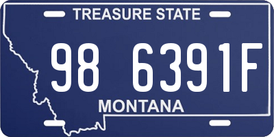 MT license plate 986391F