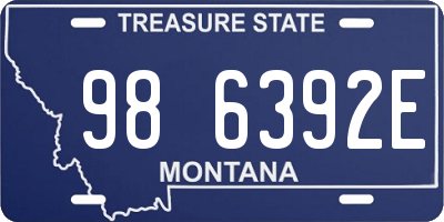MT license plate 986392E