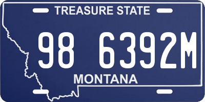 MT license plate 986392M