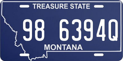 MT license plate 986394Q