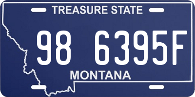 MT license plate 986395F