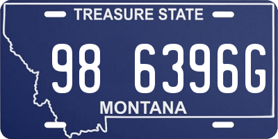 MT license plate 986396G