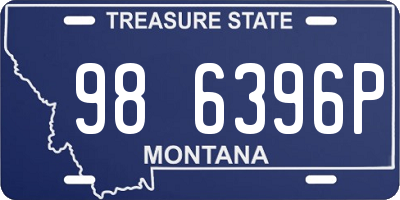 MT license plate 986396P
