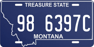 MT license plate 986397C
