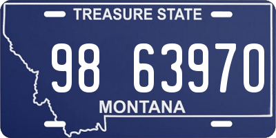 MT license plate 986397O