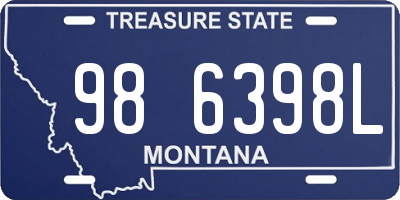 MT license plate 986398L