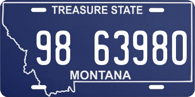 MT license plate 986398O