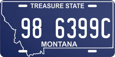 MT license plate 986399C