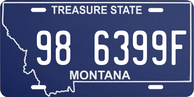 MT license plate 986399F