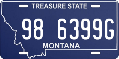 MT license plate 986399G