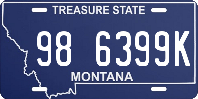 MT license plate 986399K