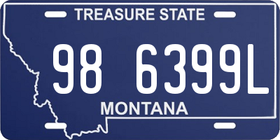 MT license plate 986399L