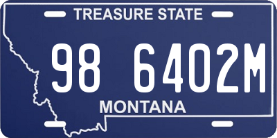 MT license plate 986402M