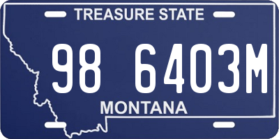 MT license plate 986403M