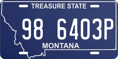 MT license plate 986403P