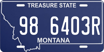 MT license plate 986403R