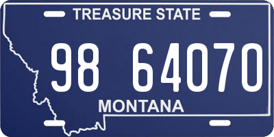 MT license plate 986407O