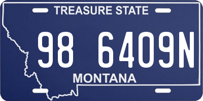 MT license plate 986409N