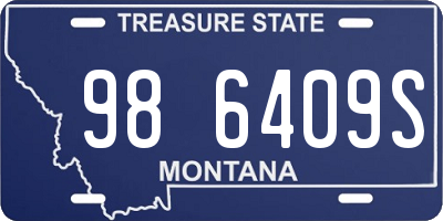 MT license plate 986409S
