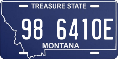 MT license plate 986410E