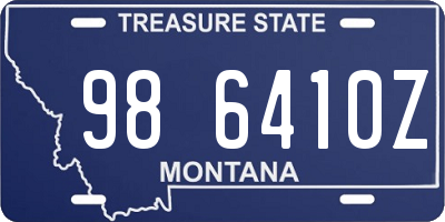 MT license plate 986410Z