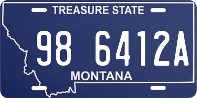 MT license plate 986412A