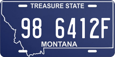 MT license plate 986412F