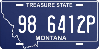 MT license plate 986412P