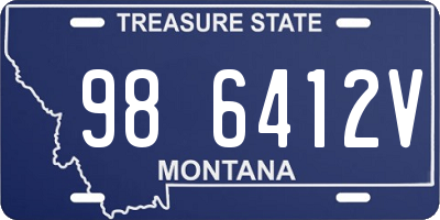 MT license plate 986412V