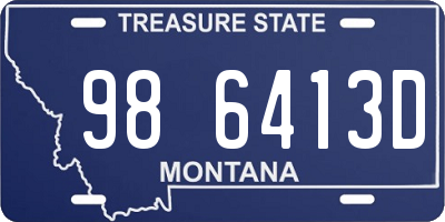 MT license plate 986413D