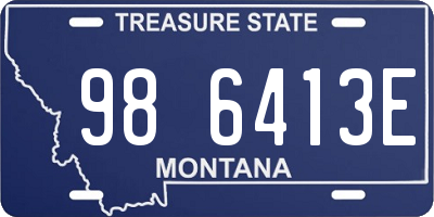 MT license plate 986413E