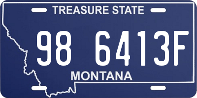 MT license plate 986413F