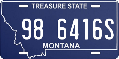 MT license plate 986416S