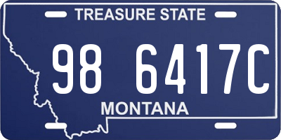 MT license plate 986417C